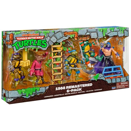 Teenage Mutant Ninja Turtles 1988 Remastered Action Figure 6-Pack