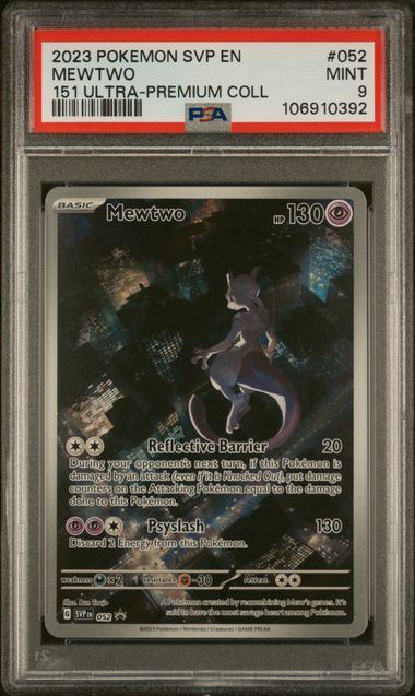 Pokemon 2023 SVP EN Black Star Promo Mewtwo 151 Ultra-Premium #052 PSA 9