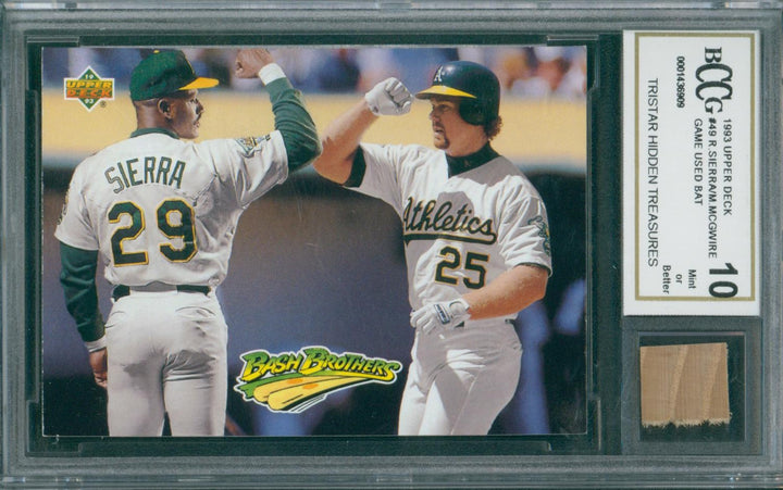 1993 Upper Deck Baseball Ruben Sierra/ Mark McGwire #49 BCCG 10