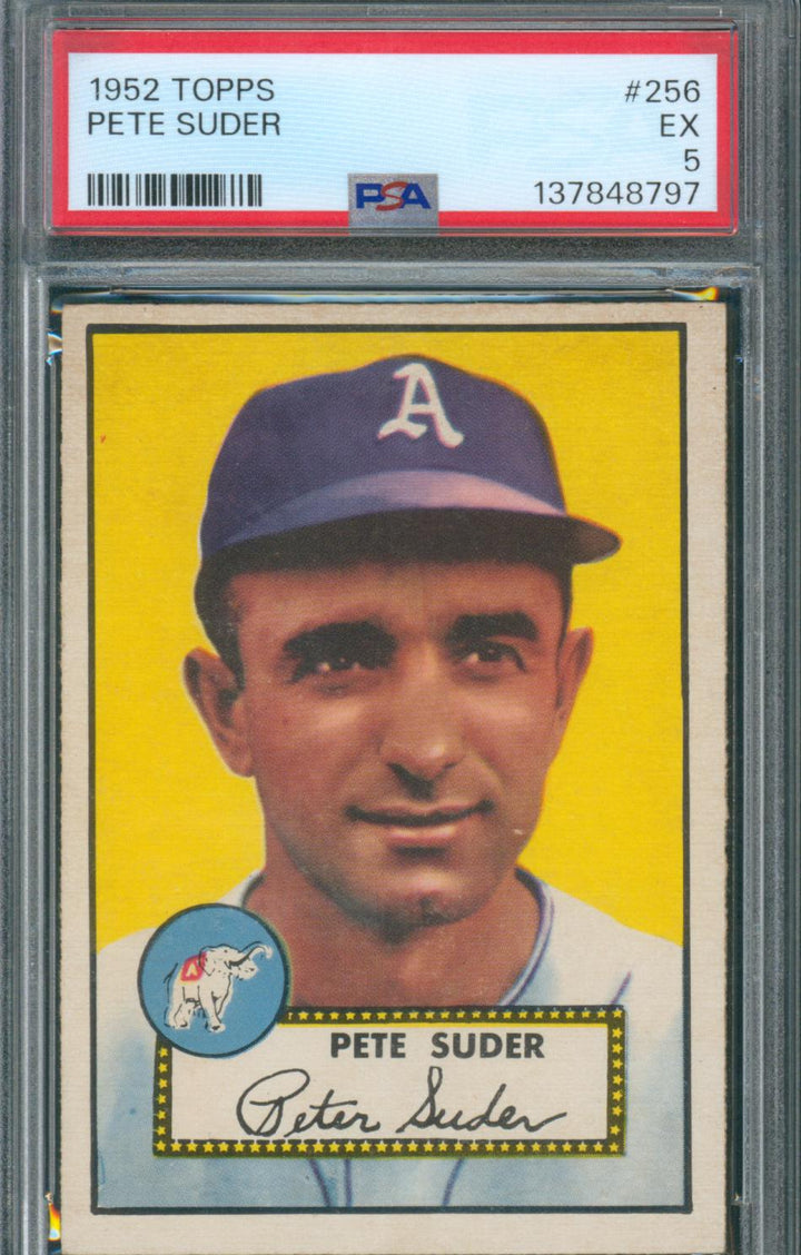 1952 Topps Baseball Pete Suder #256 PSA 5 EX