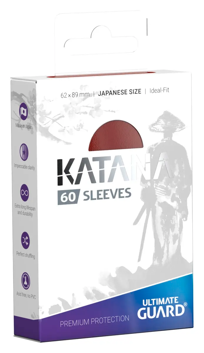Ultimate Guard Katana Japanese Card Sleeves - Red (60 Ct)