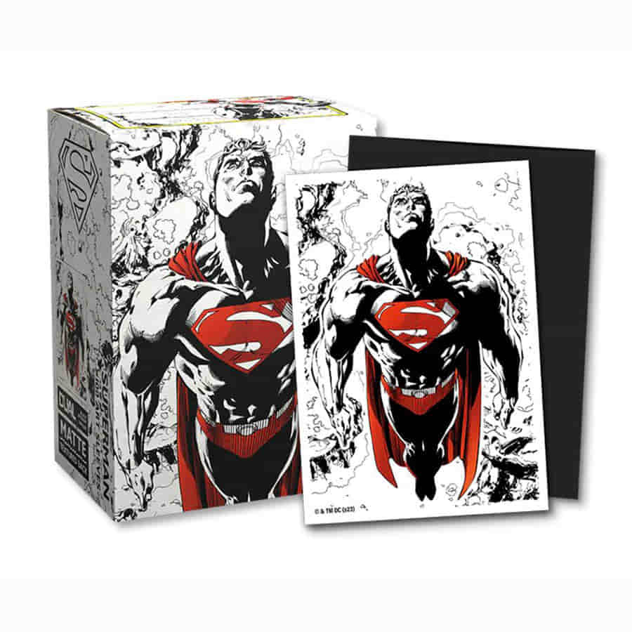 Dragon Shield Card Sleeves - Art: Superman Core Red/White - Dual Matte