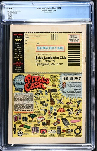 Amazing Spider-Man #194 CGC 5.0 Newsstand Edition