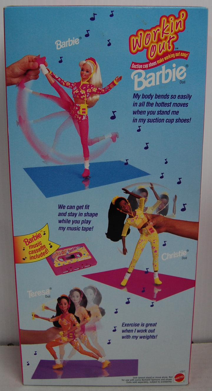 1996 Workin' Out Barbie Doll #17317 w/ Cassette