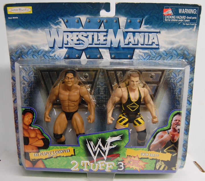 WWF WrestleMania XV 2 Tuff 3 - The Rock & Owen Hart 2-Pack 1998 Jakks
