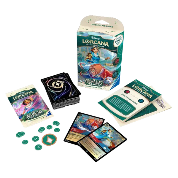 Disney Lorcana TCG: Archazia’s Island - Starter Deck: Ruby/Sapphire (Belle & Beast)