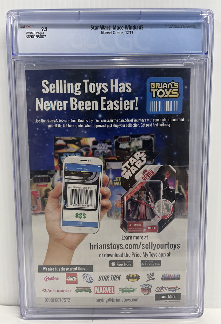 Star Wars Mace Windu #5 CGC 9.2