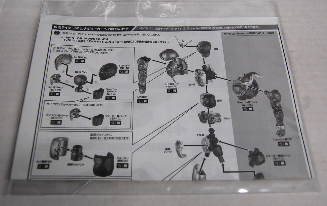 Bandai SIC Vol. 58 Kamen Rider W - Heatmetal & Lunatrigger Incomplete