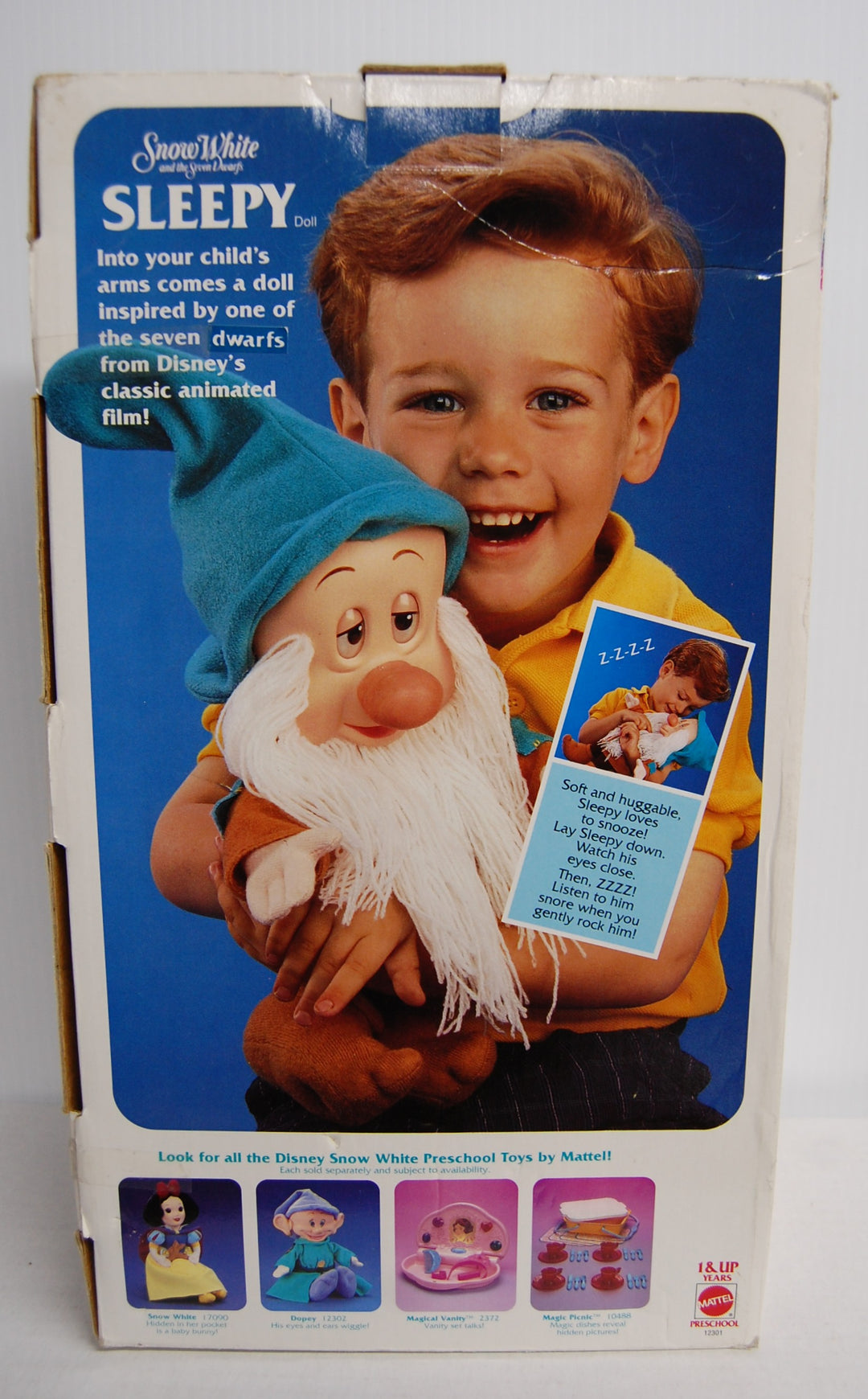 Snow White and The Seven Dwarfs - Sleepy Plush Doll - 1993 Mattel *Package Damage*