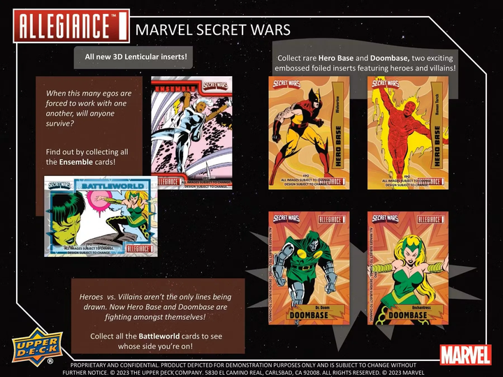 2024 Upper Deck Marvel Allegiance Secret Wars 1984 Trading Card Box (16 Ct)