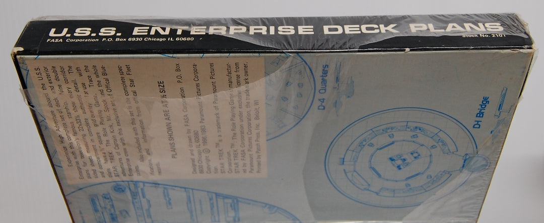 Star Trek RPG U.S.S. Enterprise 15MM Deck Plans FASA No. 2101 (Box Wear)