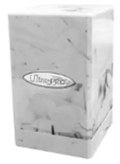 Ultra Pro Deck Box: Satin Tower 100+ - Marble Black/White