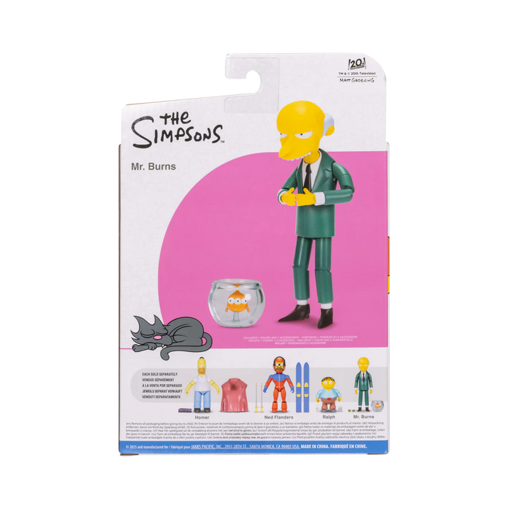 The Simpsons Wave 6 Mr. Burns with Blinky in bowl 5in Figure