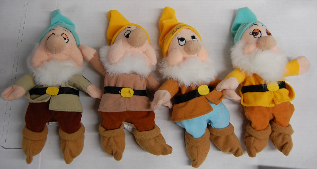 Lot of 7 - Disney Store Snow White Seven Dwarfs - Mini Bean Bag Plush