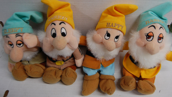 Lot of 7 - Disney Store Snow White Seven Dwarfs - Mini Bean Bag Plush