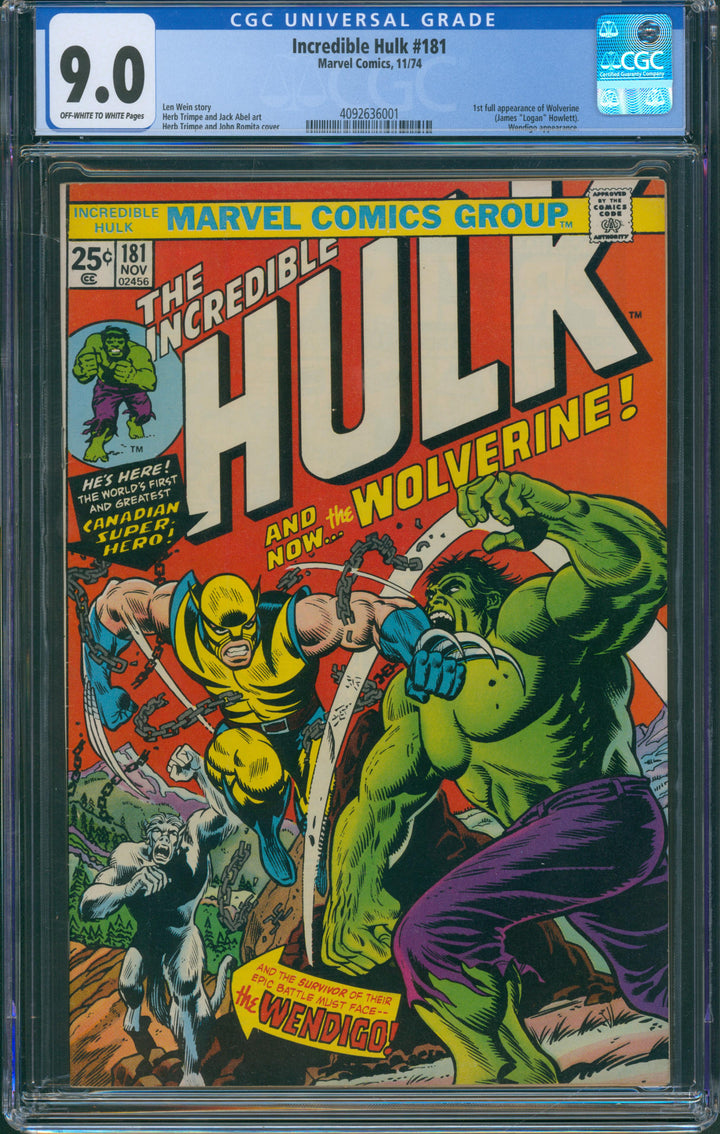 Incredible Hulk #181 CGC 9.0