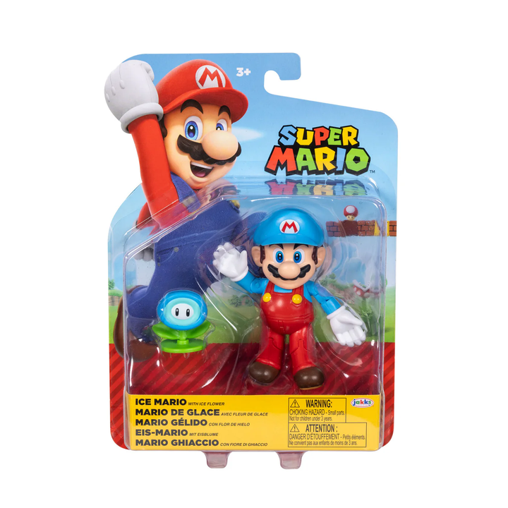 Super Mario Wave 49 Ice Mario w/ Ice Flower 4in Figure
