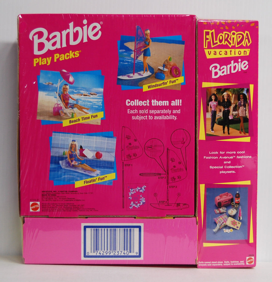 1998 Florida Vacation Barbie and Windsurfin Fun Playset