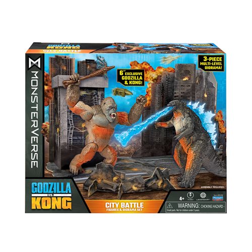 Monsterverse City Battle Godzilla and Kong 6-Inch Action Figure 2-Pack