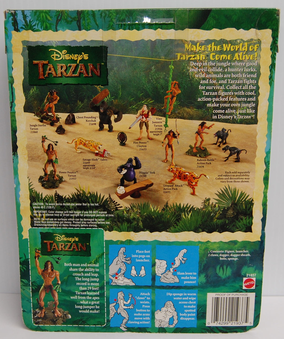 Disney's Tarzan - Power Pounce Tarzan Figure 1999 (Package Wear)
