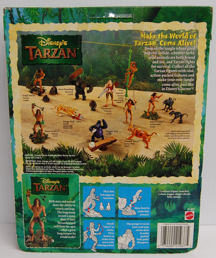 Disney's Tarzan - Power Pounce Tarzan Figure 1999 (Package Wear)