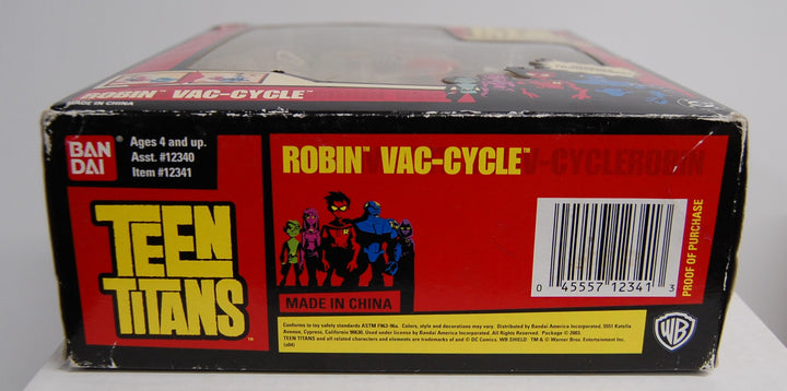 Bandai 2004 Teen Titans Go! - Robin Vac-Cycle *Box Wear*