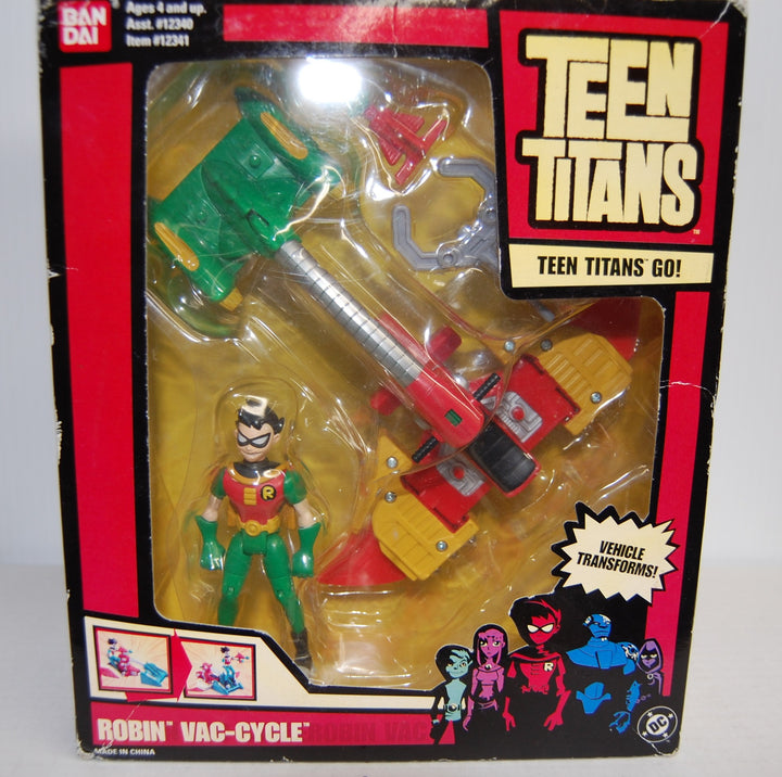 Bandai 2004 Teen Titans Go! - Robin Vac-Cycle *Box Wear*
