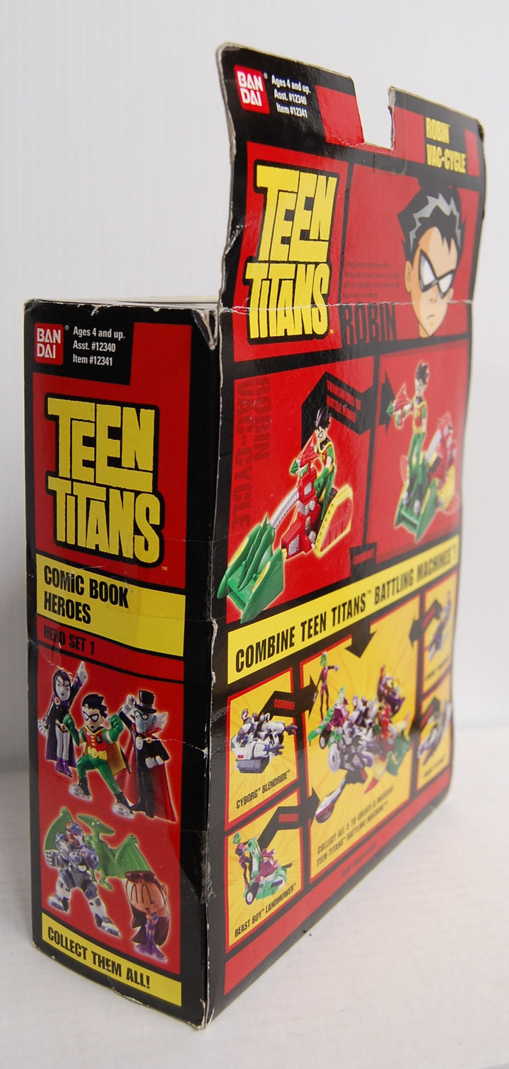 Bandai 2004 Teen Titans Go! - Robin Vac-Cycle *Box Wear*