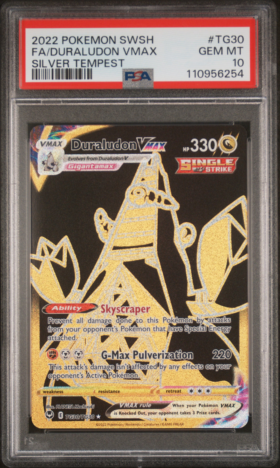 Pokemon 2022 SWSH FA/Duraludon VMax Silver Tempest #TG30 PSA 10