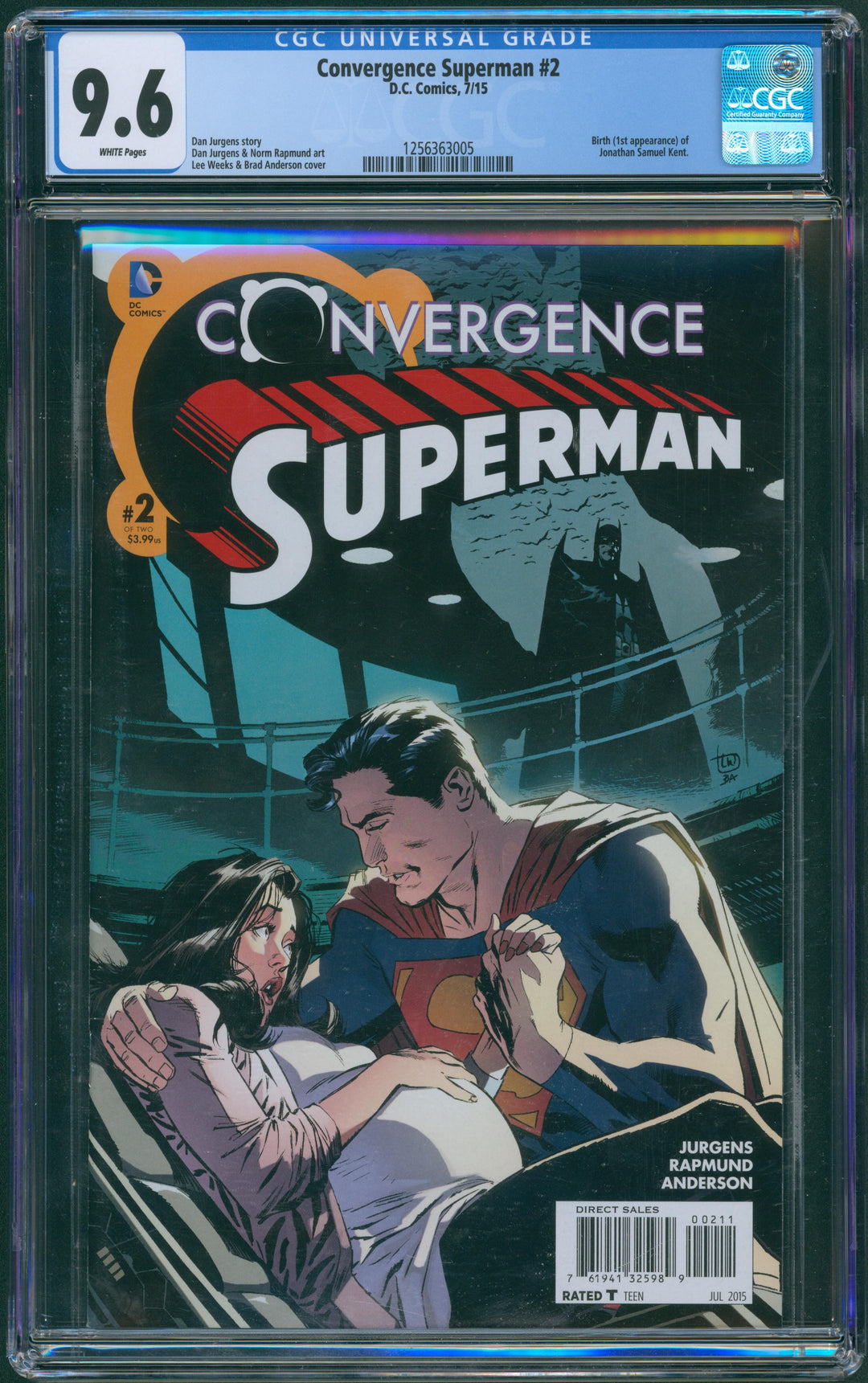 Convergence Superman #2 CGC 9.6