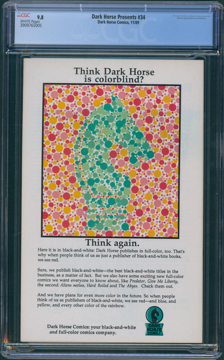 Dark Horse Presents #34 CGC 9.8