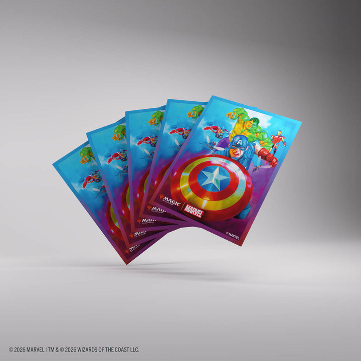 Card Sleeves - Premium Art: Magic the Gathering: Marvel Super Heroes - Captain America, Team Leader