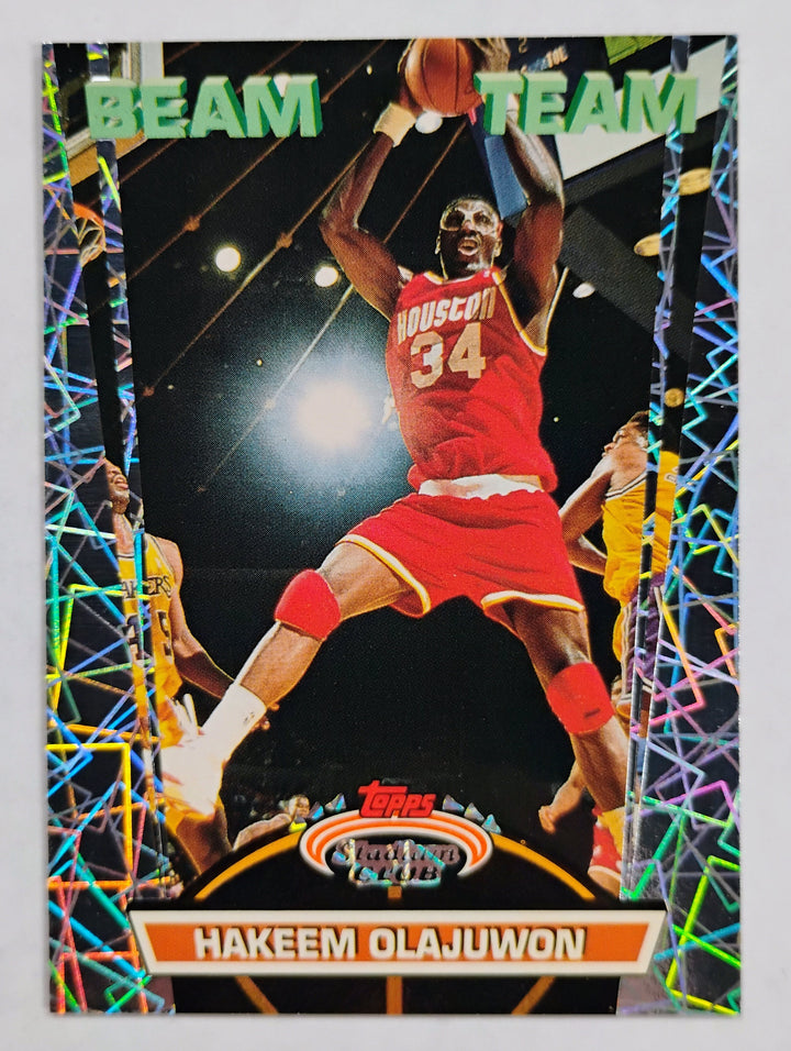 1992-93 Stadium Club Basketball Hakeem Olajuwon #16 Beam Team