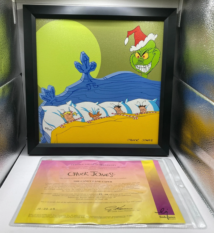 Grinch Stole Christmas Dr. Suess Candy Cane Caper Limited 52 of 100 & Certificate