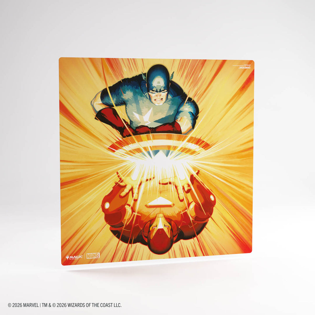 Magic the Gathering: Marvel Super Heroes 2-Player Prime Playmat - Iron Man/Captain America