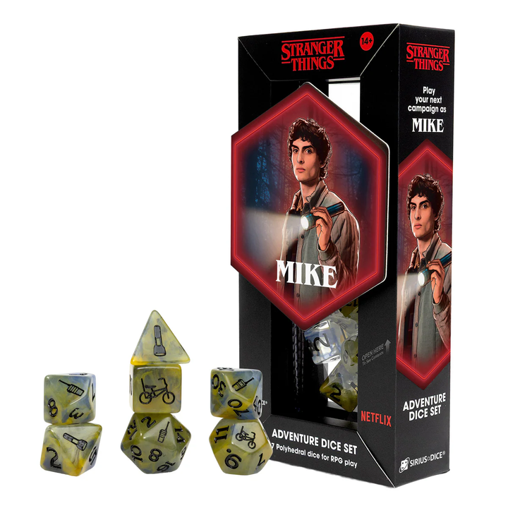 Sirius Dice: 7 Ct Stranger Things Adventure Dice - Mike