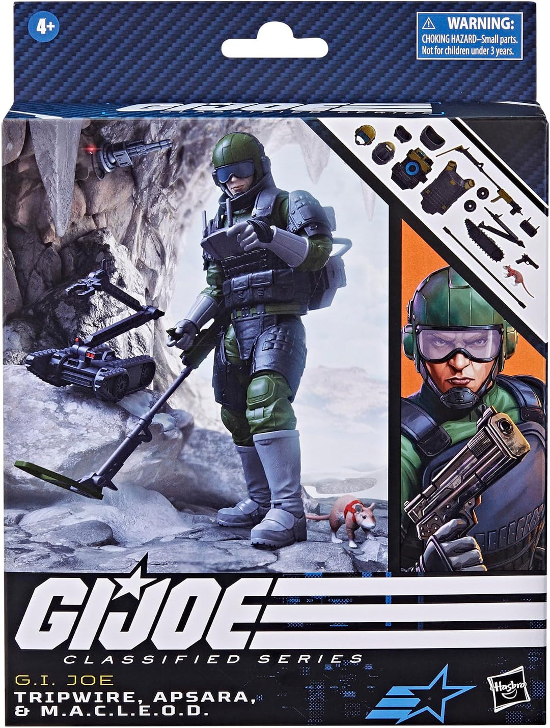 G.I. Joe Classified Series #78 Tripwire, Apsara, & M.A.C.L.E.O.D. Figure