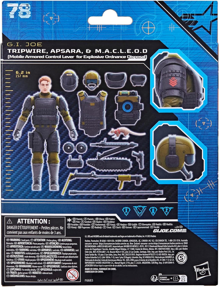 G.I. Joe Classified Series #78 Tripwire, Apsara, & M.A.C.L.E.O.D. Figure