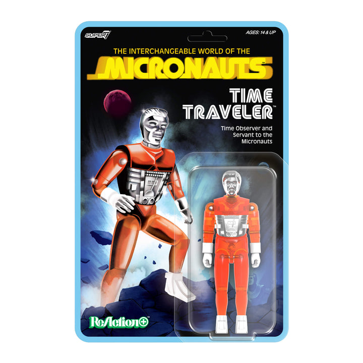 Micronauts Time Traveler (Translucent Orange) 3 3/4-Inch ReAction+ Figure
