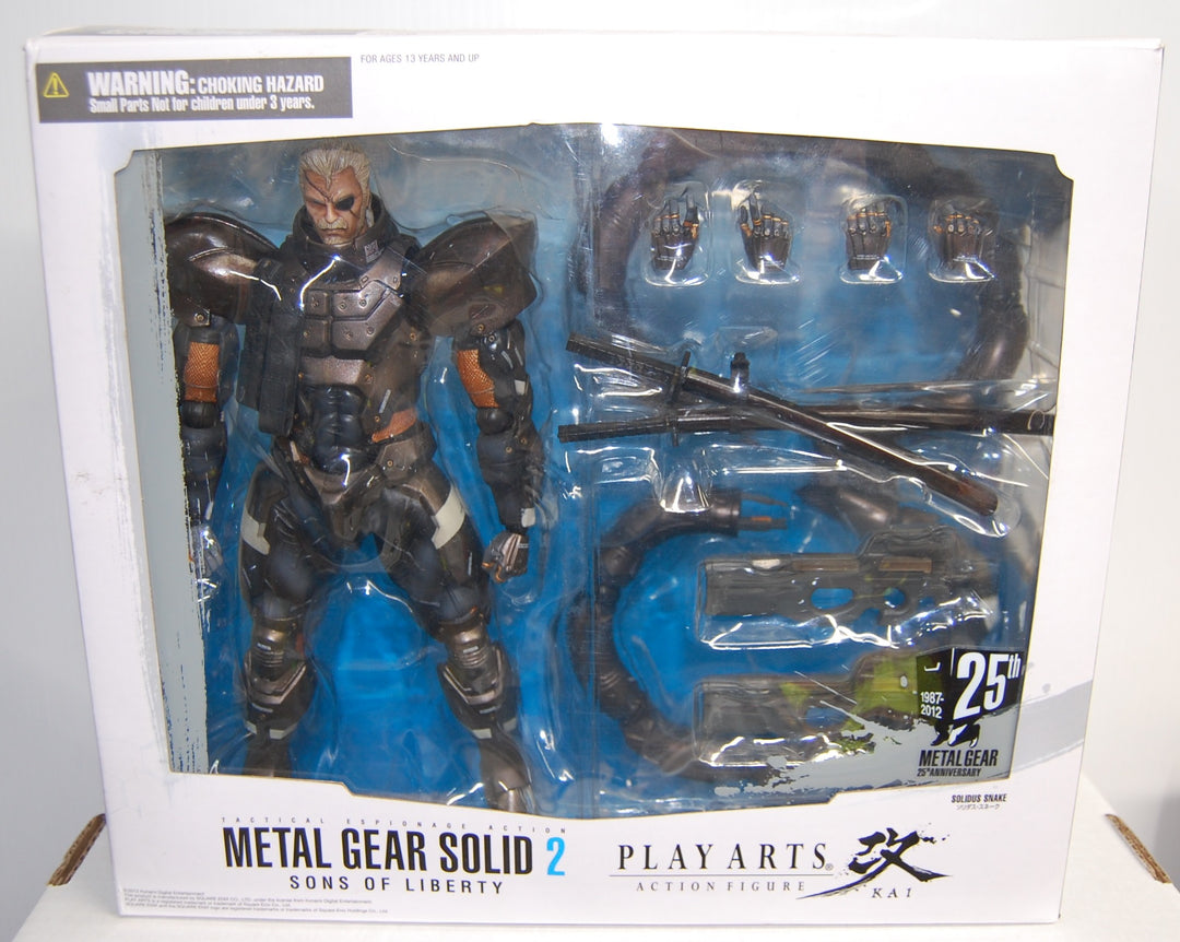 Play Arts Kai Metal Gear Solid 2 Sons of Liberty 25th Ann. - Solidus Snake 10" Figure