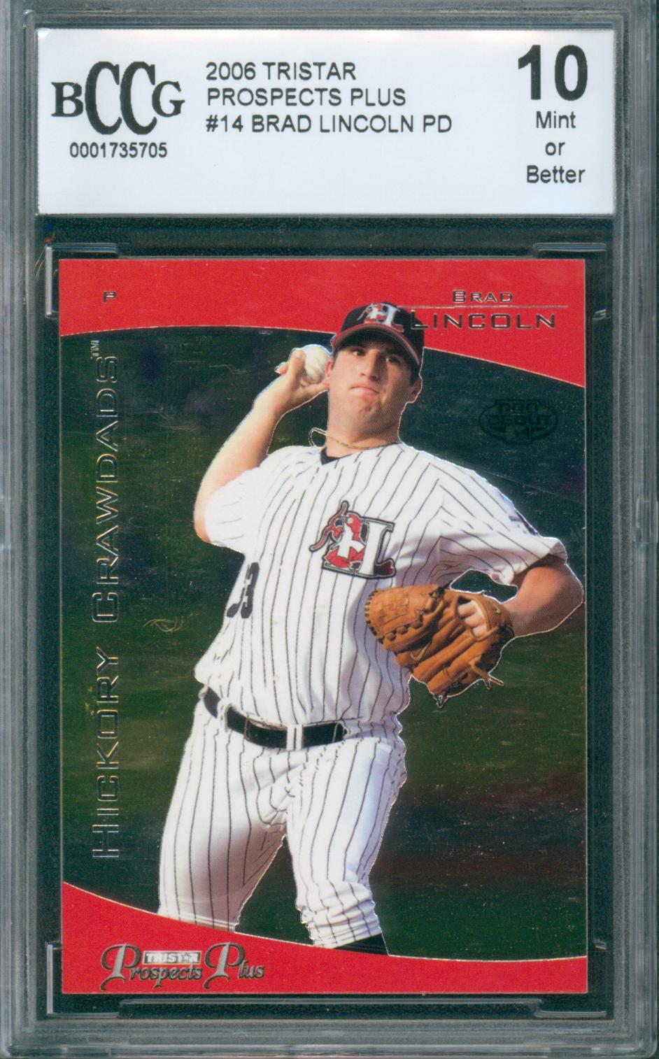 2006 Tristar Baseball Prospect Plus Brad Lincoln PD #14 BCCG 10