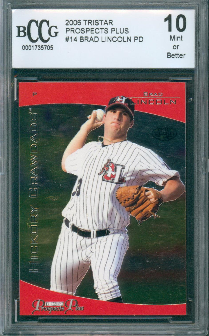 2006 Tristar Baseball Prospect Plus Brad Lincoln PD #14 BCCG 10