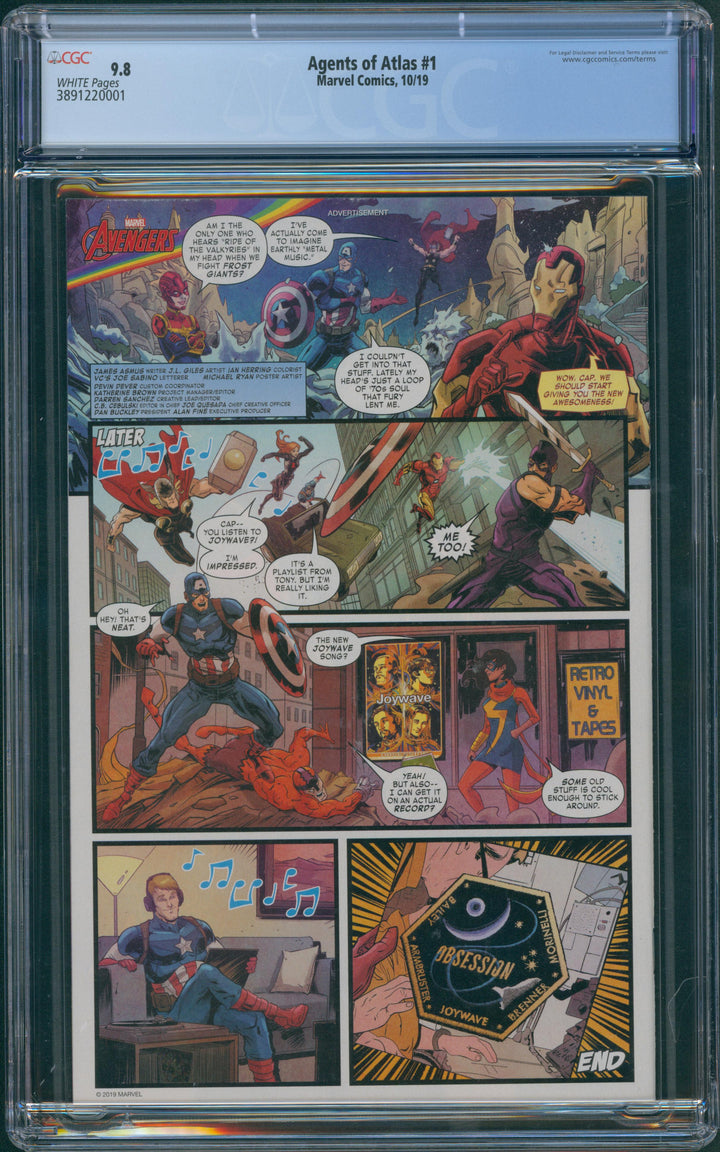 Agents of Atlas #1 CGC 9.8