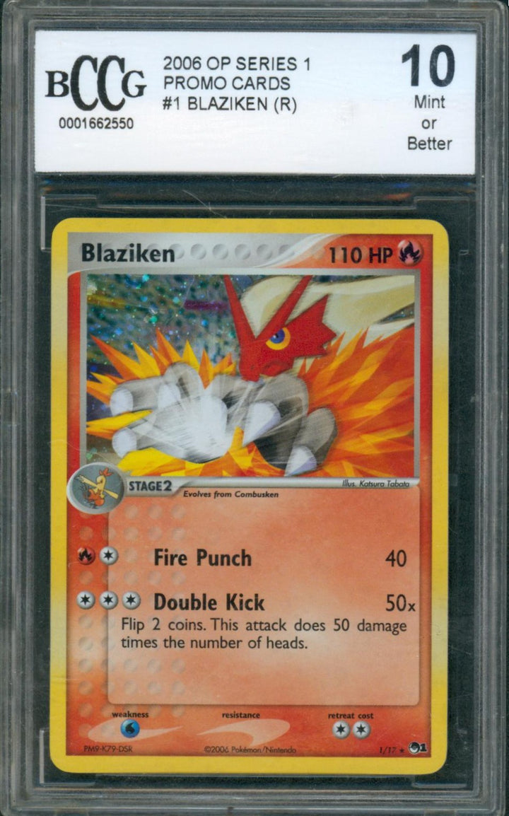 Pokemon 2006 OP Series 1 Promo Cards #1 Blaziken (R) - BCCG 10