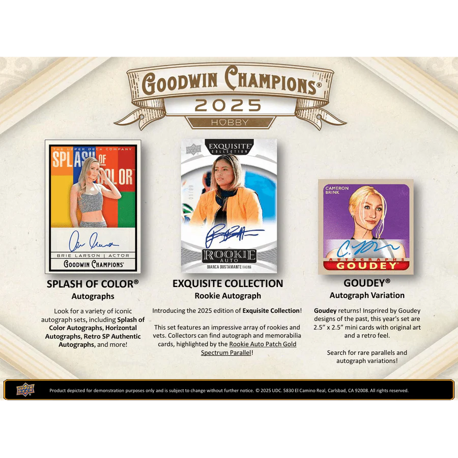 2025 Upper Deck Goodwin Champions Hobby Box (15 Ct)