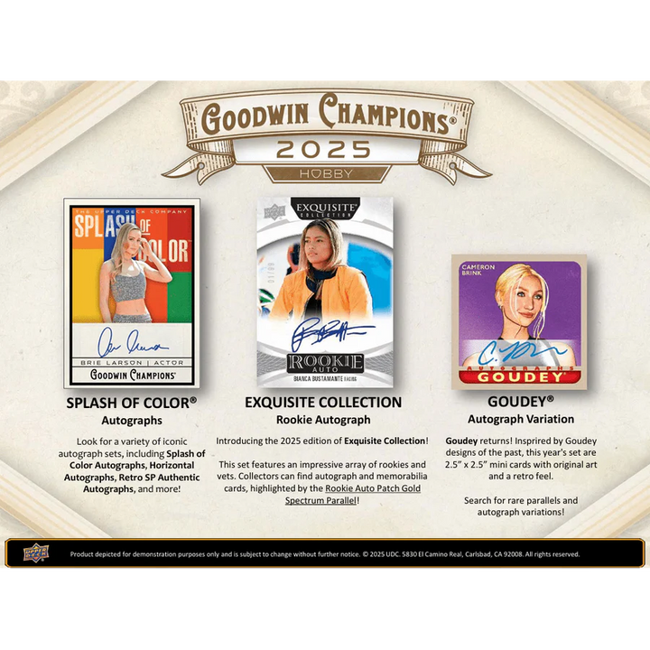2025 Upper Deck Goodwin Champions Hobby Box (15 Ct)