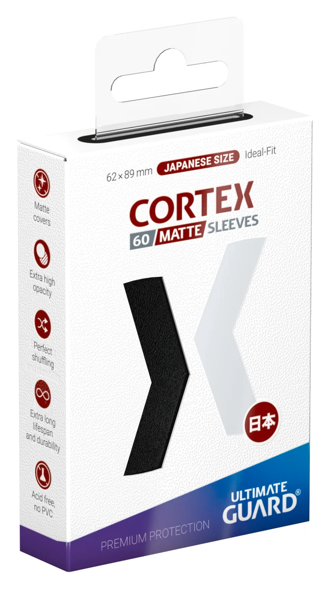 Ultimate Guard Card Sleeves: Cortex - Japanese Black Matte