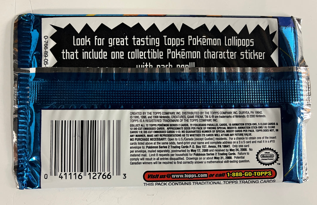Pokemon Topps Series 2 Pack Blue Label Pack