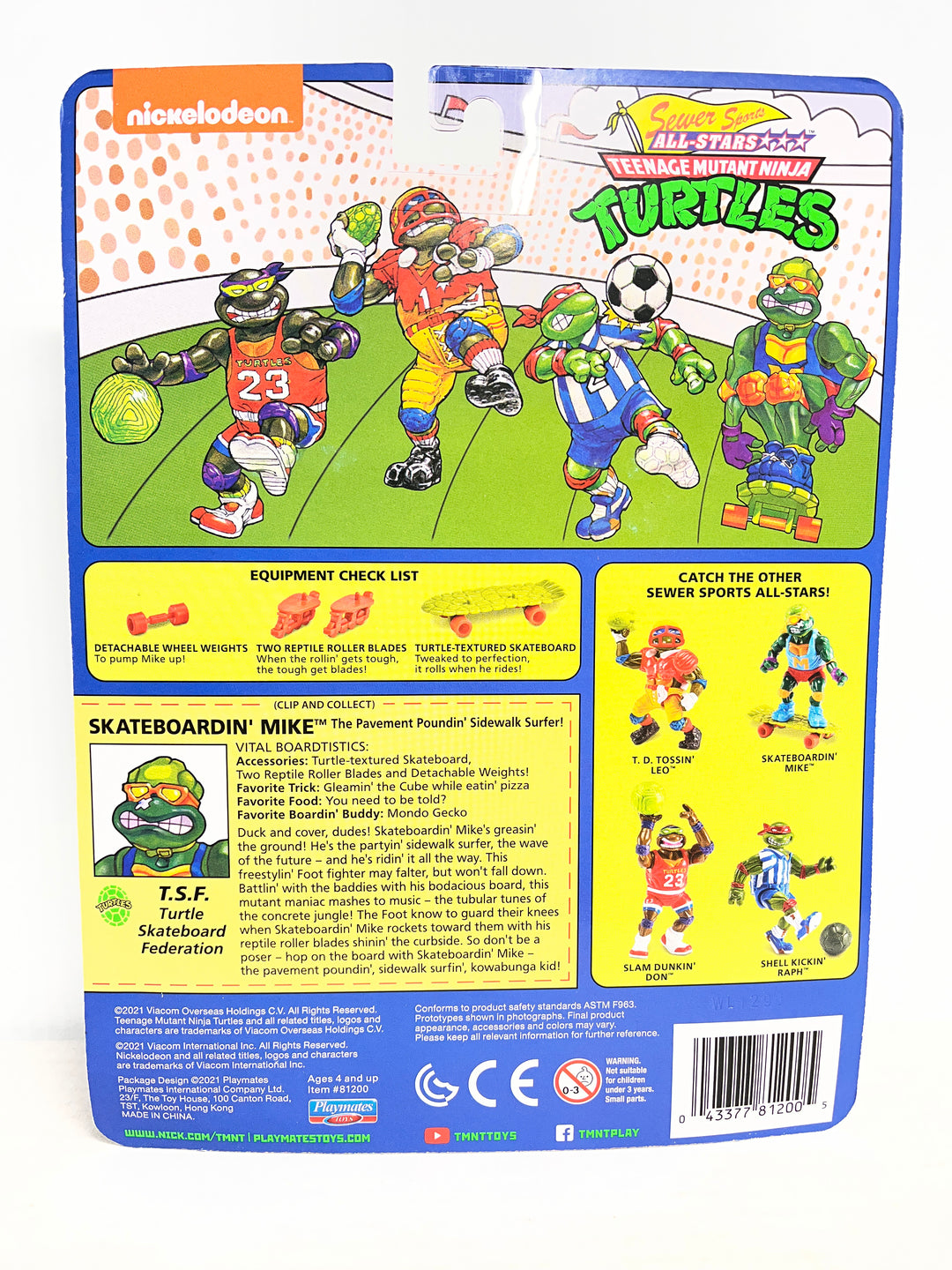 Teenage Mutant Ninja Turtles Skate-Boardin' Mike Action Figure