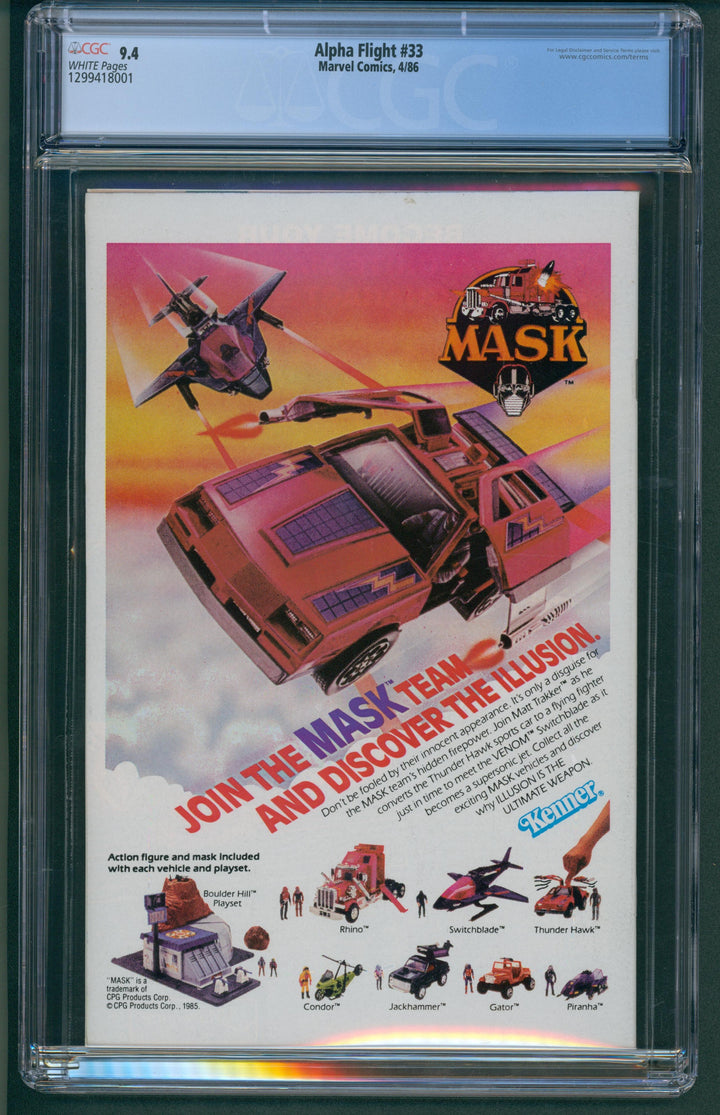 Alpha Flight #33 CGC 9.4